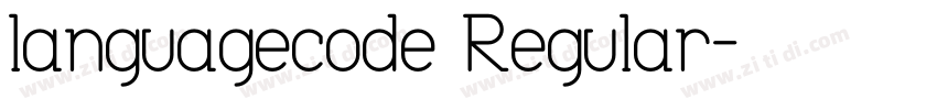 languagecode Regular字体转换